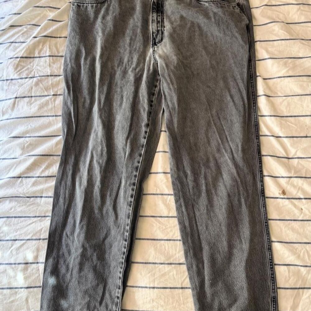 Men's Grey and Black Jeans